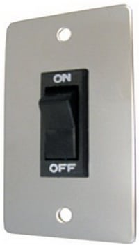 Rocker ON OFF Wall Switch with Chrome Plate