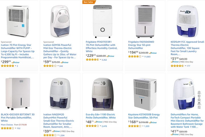 HOME DEHUMIDIFIERS