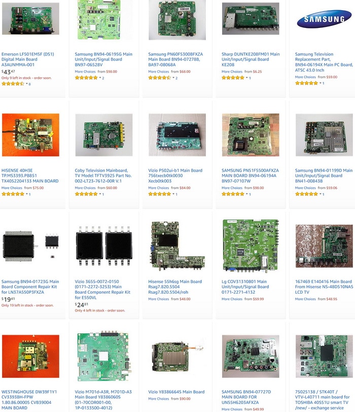 TV Repair - Main Circuit Boards