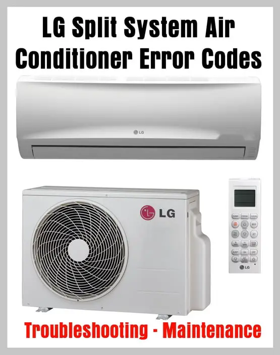 Lg Split System Air Conditioner Error Codes Troubleshooting Maintenance - Lg Wall Air Conditioner Heater Not Working
