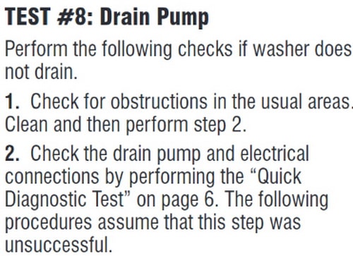 Whirlpool Washer Drain Pump Test 1