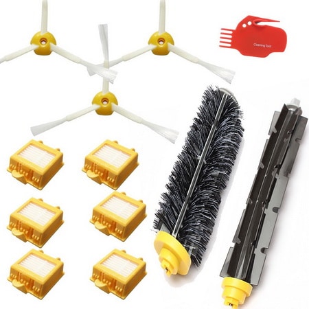 Accessory Kit for Irobot Roomba 700 760 770 780 790 Vacuum Cleaner Kit - Includes 6 Pc Filter, 3pc Side Brush, and 1 Pc Bristle Brush and Flexible Beater Brush, Cleaning Tool