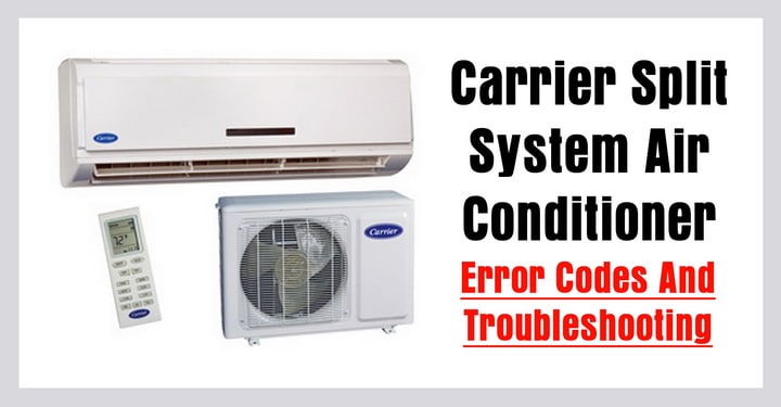 Carrier Split Air Conditioner AC Error Codes Troubleshooting