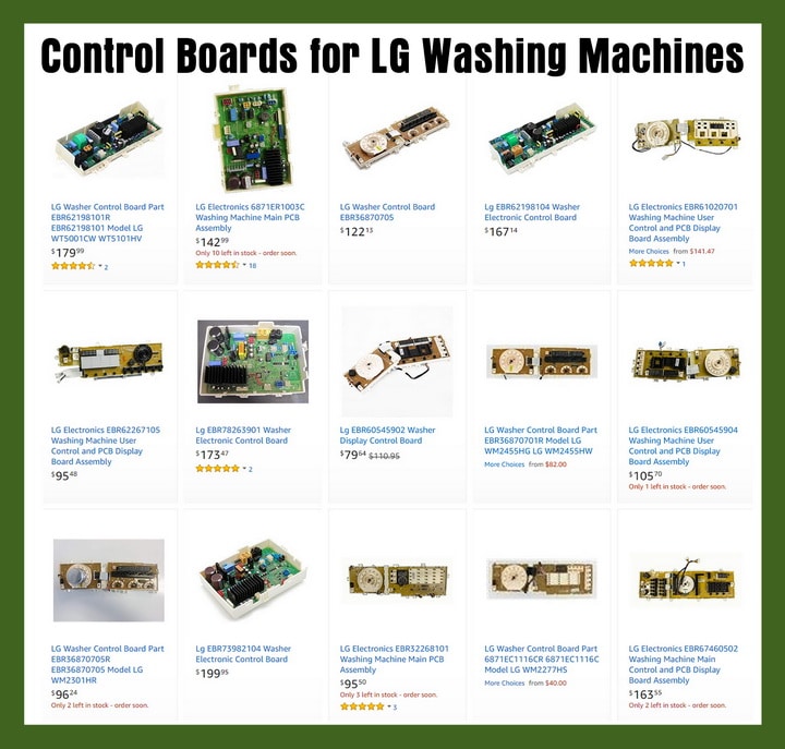 LG Washing Machine Control Boards To Fix Error Code CE