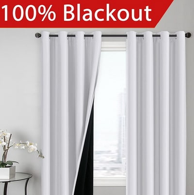 BLACKOUT Curtains - Thermal Heat and Light Insulated Energy Efficiency Window Drapes