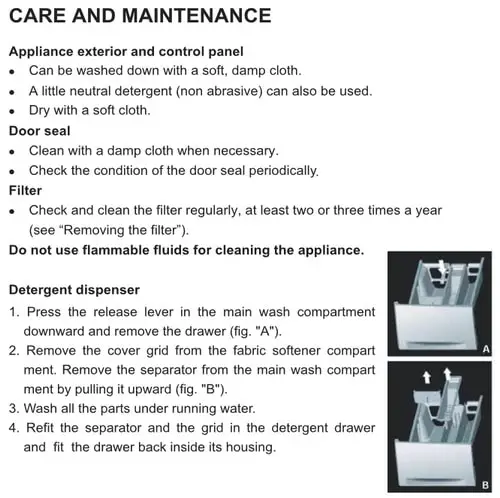 Haier washer care and maintenance