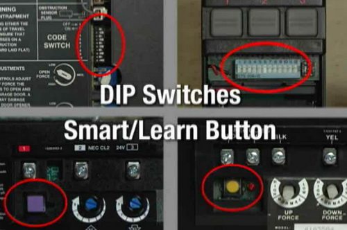 Dip Switches and Learn Buttons On Garage Door Openers - Remotes