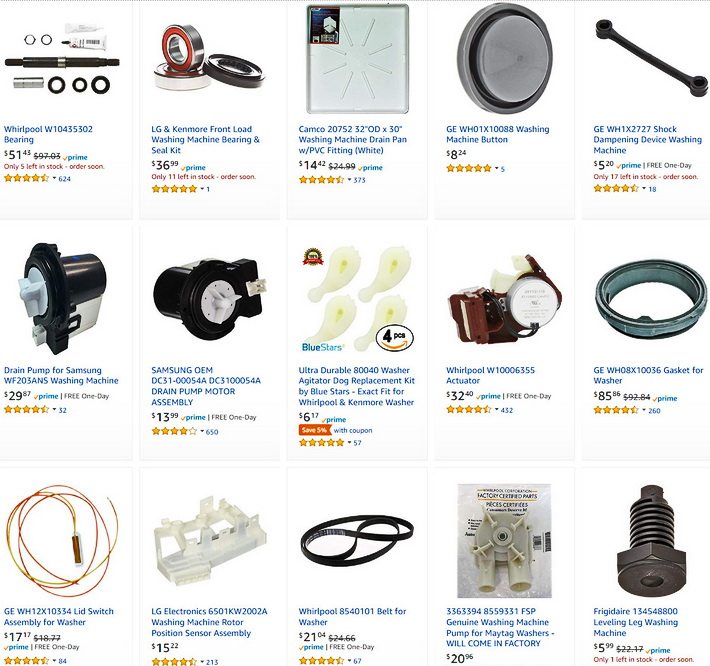 Washing machine parts - Appliances