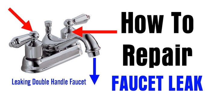 Repair A Leaking Double Handle Faucet, How To Fix Bathtub Faucet Handle Leak