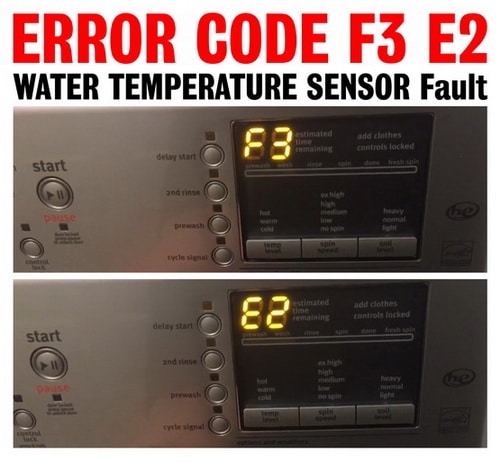 Washer Displays Error Code F3 E2