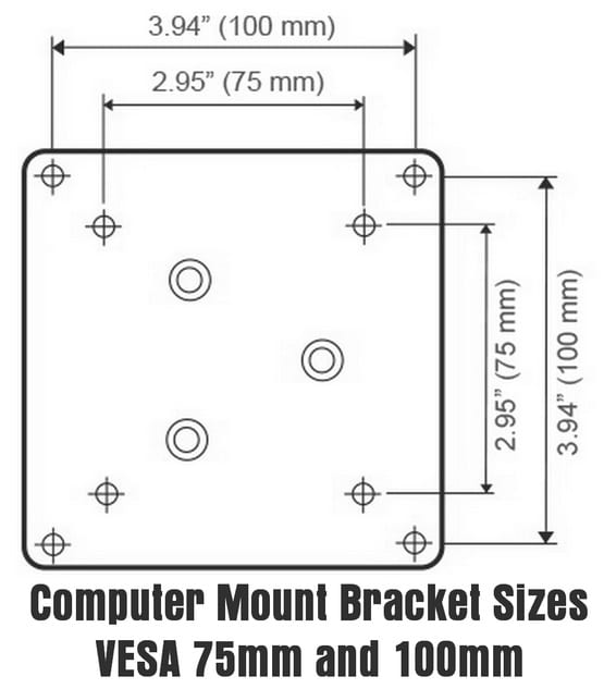 Computer Monitor Mount - VESA 75 and 100 mm