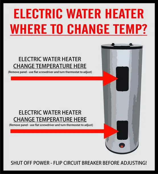 ELECTRIC WATER HEATER - WHERE TO CHANGE TEMP