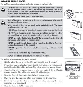 Rinnai Split System AC Troubleshooting & Error Codes