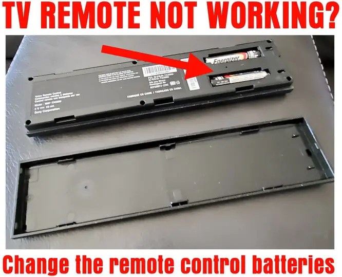 TV Remote Control - Change Batteries