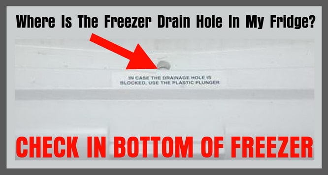 Refrigerator drain hole