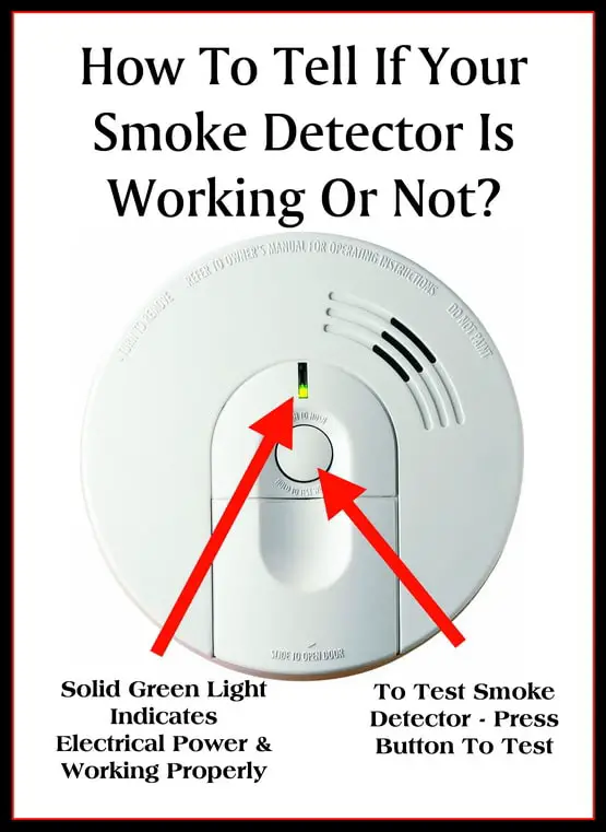 Green light showing on smoke detector