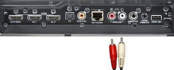 rca cables - connect soundbar to tv