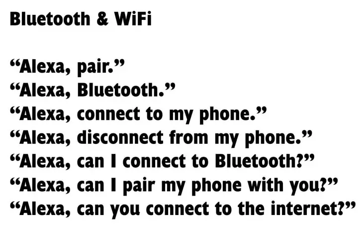 Alexa - Bluetooth and WIFI