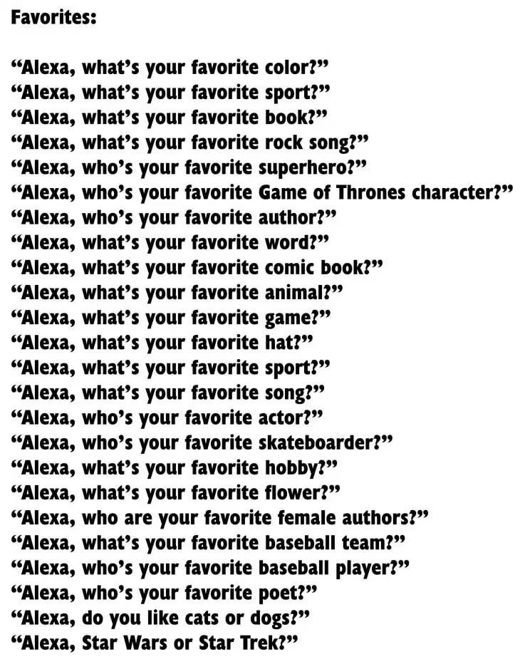 Alexa - Favorites