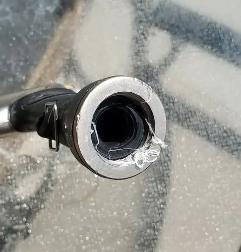 check rubber washer in nozzle