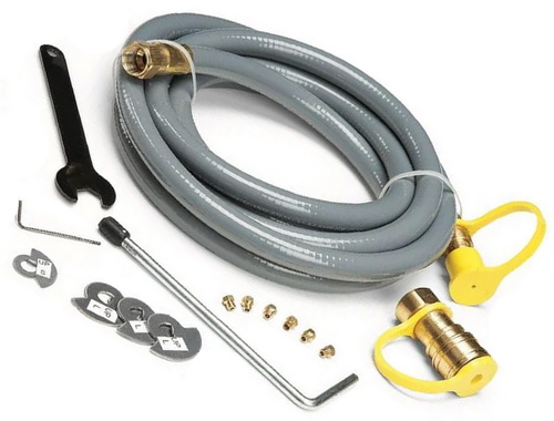 Propane to natural gas conversion kit