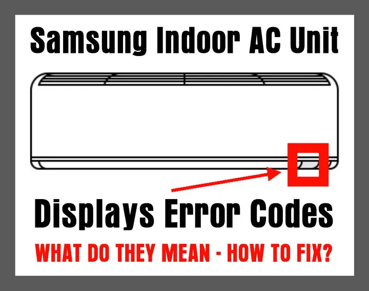 Samsung Indoor Air Conditioner Unit Displays Error Codes