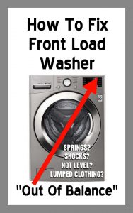 How To Fix A Front Load Washing Machine Out Of Balance