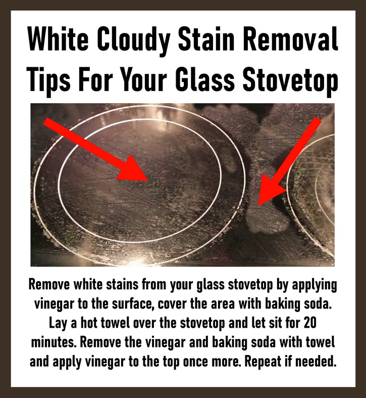 white stain on glass stove top