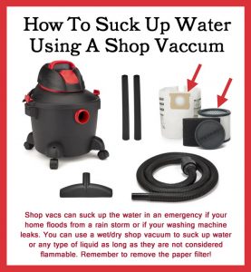 sucking up water with shop vac
