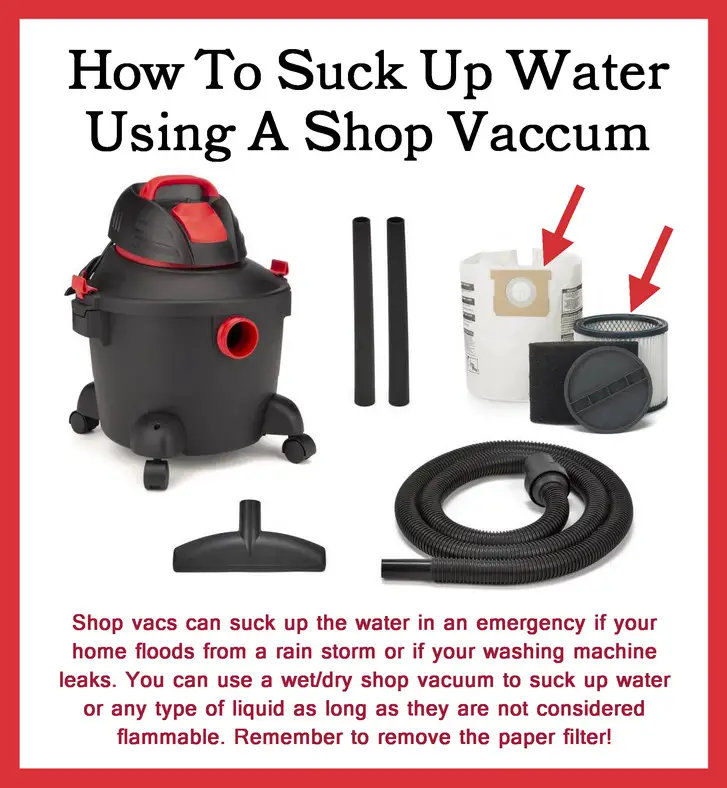 How To Suck Up Water Using A Shop Vac