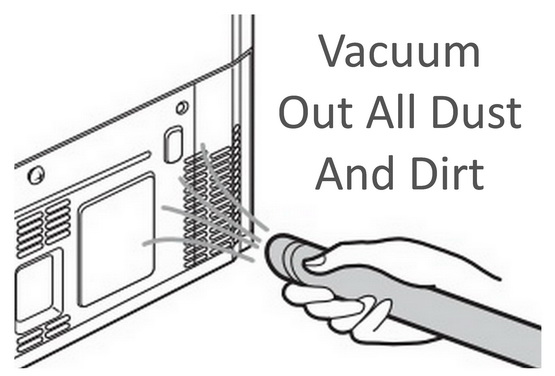 Remove all dust dirt from refrigerator coils