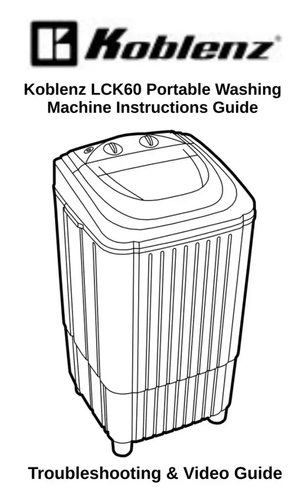 Koblenz LCK60 Portable Washing Machine Instructions Guide