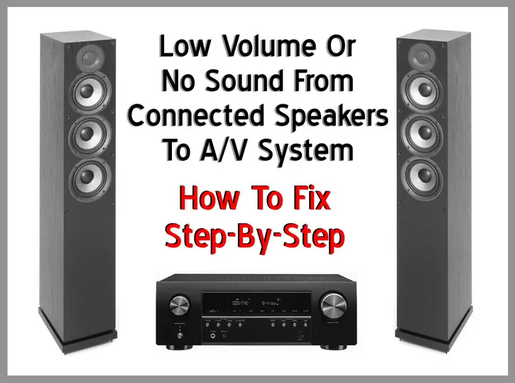 low volume to speakers
