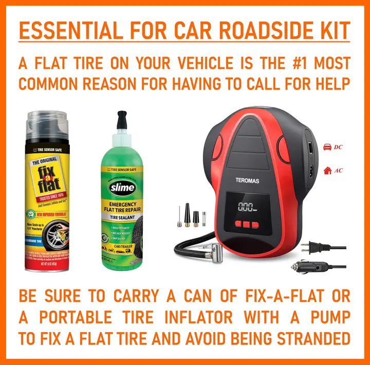 Car flat tire essentials