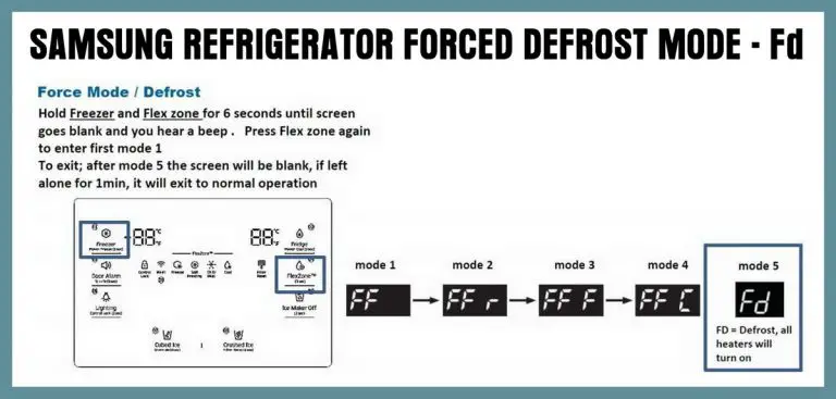 samsung force defrost mode reset