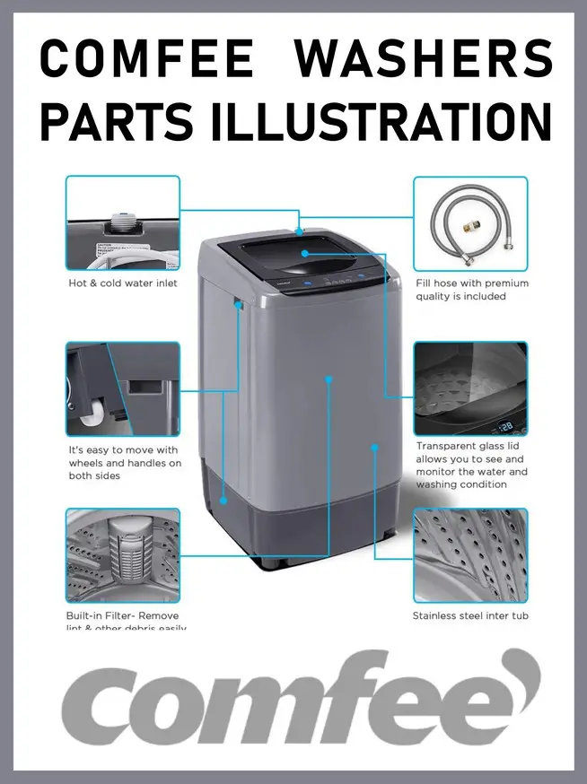 Comfee Washers Parts Illustration