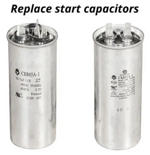 Check the start capacitors