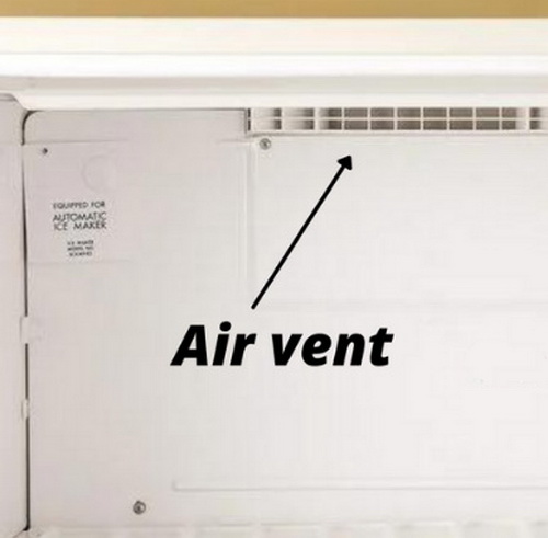 Refrigerator air vent issue