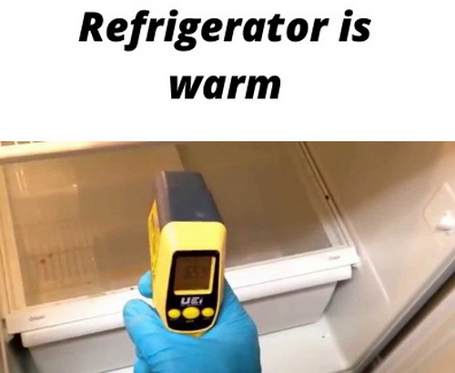 Refrigerator is warm