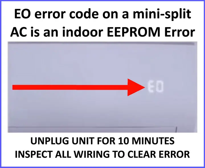 Midea Error Code e0 Mini Split AC EEPROM Issue