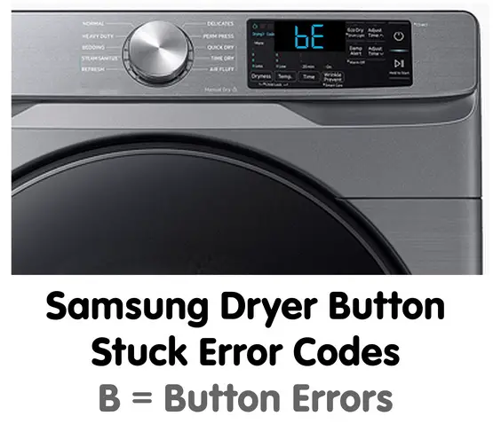 Samsung dryer button stuck error codes