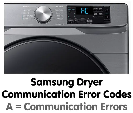 Samsung dryer communication error codes