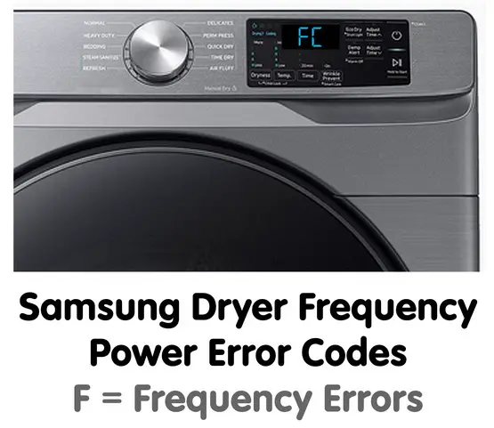 Samsung dryer frequency power error codes