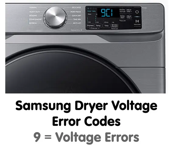 Samsung dryer voltage error codes
