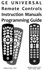 GE Universal Remote Control Instruction Manuals