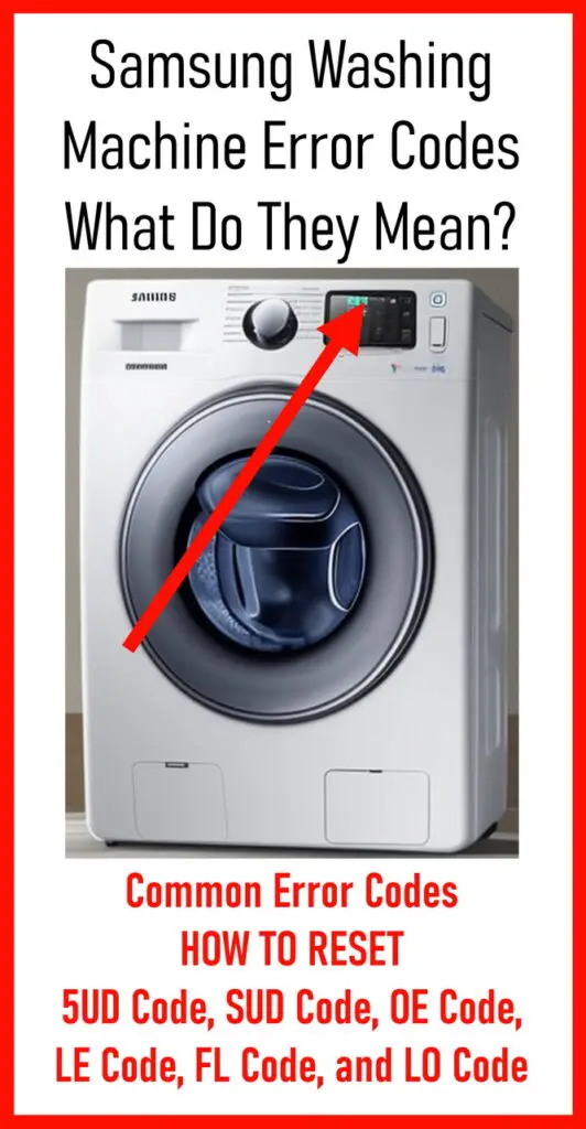 Samsung Washing Machine Error Codes - What Do They Mean?