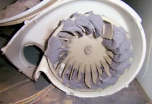 Faulty gas dryer blower wheel