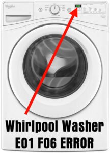 whirlpool washer E01 error