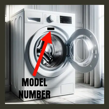 LG front load washer model number location