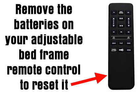 reset your adjustable bed frame remote control